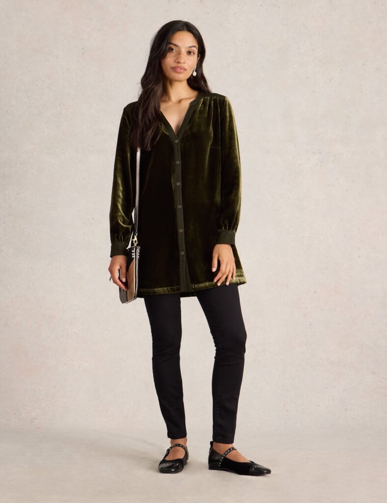 Velvet V-Neck Tunic